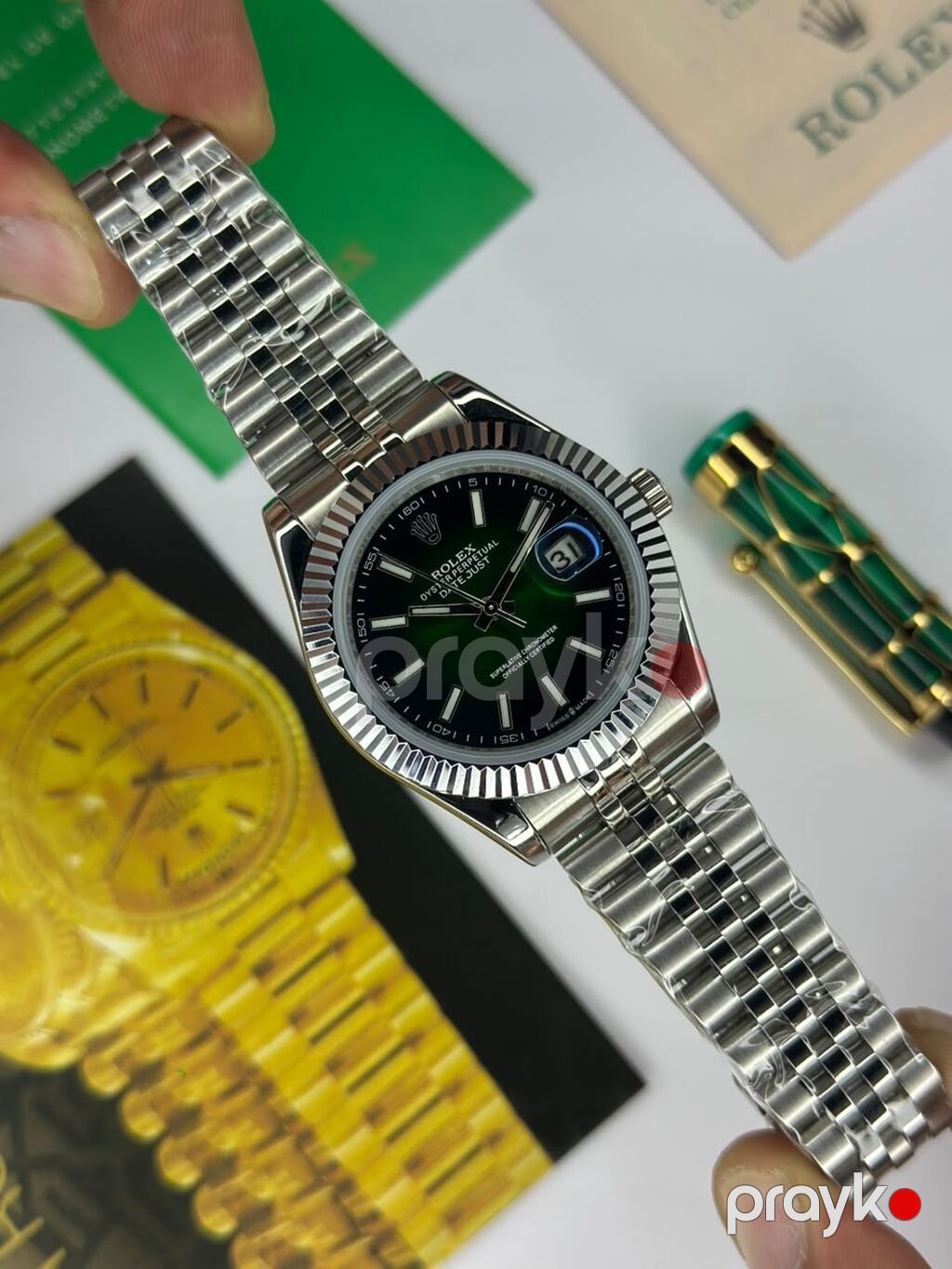 Yeni, Qol saatı, Rolex, rəng - Yaşıl — Qol saatları, Bakı (2)