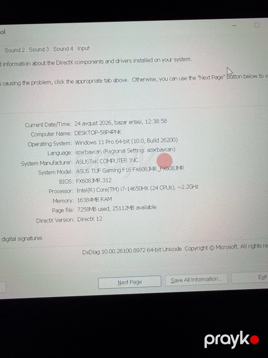 ASUS tuf Gaming F16 FX608JMR — Noutbuklar, Bakı (4)