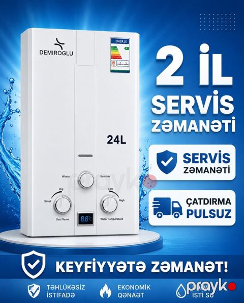 Su qızdırıcısı Demiroğlu 24 Lt — Bakı