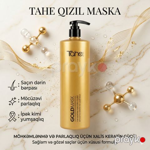 Saç üçün maska Tahe Botanic Gold 1000 ml — Bakı