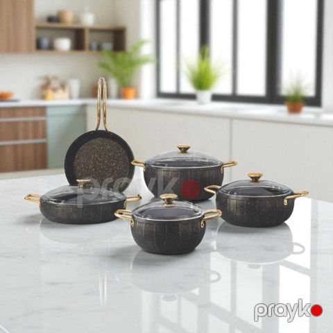 Qab-qacaq dəsti Kaiser TW-KA6004, qapaq ilə, 5 parça — Bakı