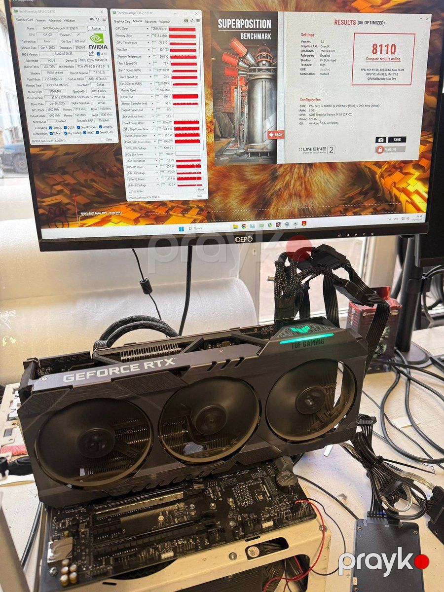 Asus RTX 3090Ti Tuf Gaming OC 24GB — Kompüterlər və noutbuklar, Bakı (5)