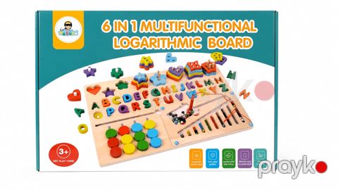 İnkişaf etdirən oyun 6in1 Multifunctional Logarithmic Board, 3+ — Bakı