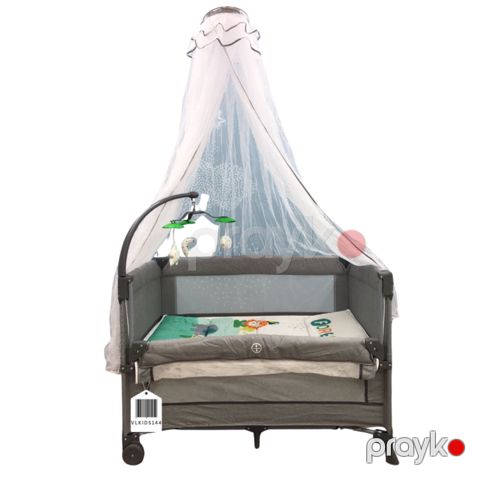 Manej-çarpayı Cool Baby VL-KIDS-144, boz, 100х60х74 sm — Bakı