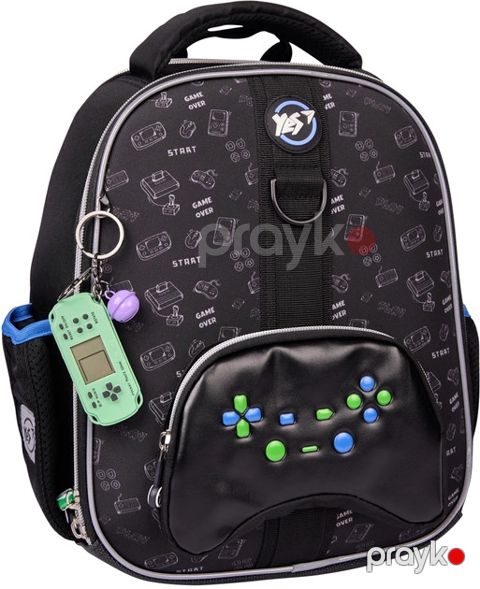 Məktəbli bel çantası Yes H-100 Game On EVA/polyester, 35х28х15 sm, qara — Bakı