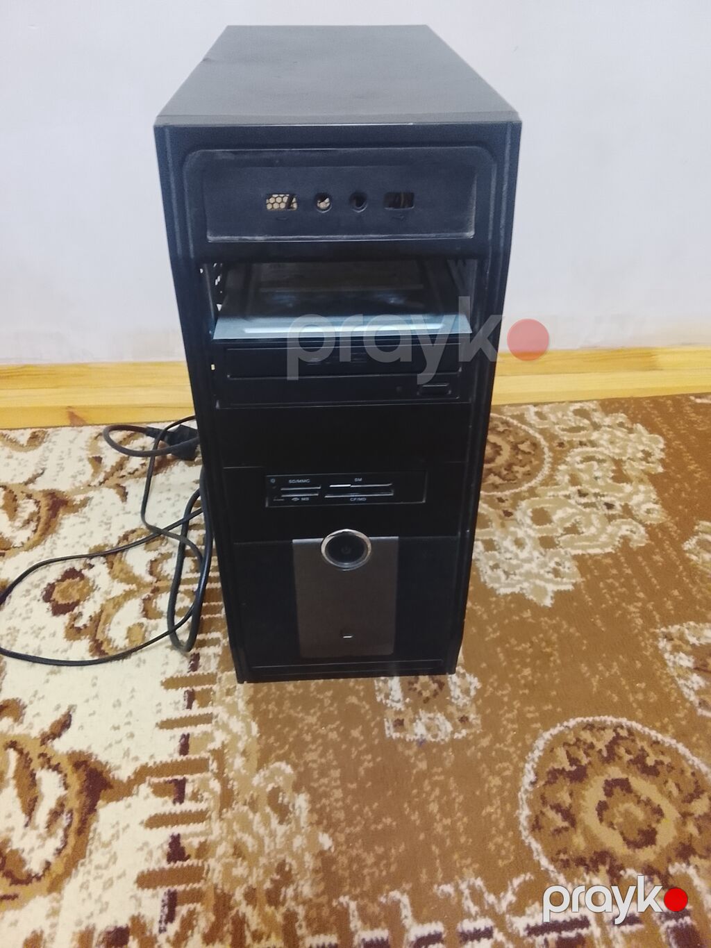 Masaüstü PC korpusu və daxili hissələr - ATX ölçülü qara korpus, ön — Korpuslər, Neftçala (2)