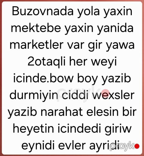Buzovnada kirayə 2 otaqlı mənzil. Yola və məktəbə yaxın yerləşir — Digah