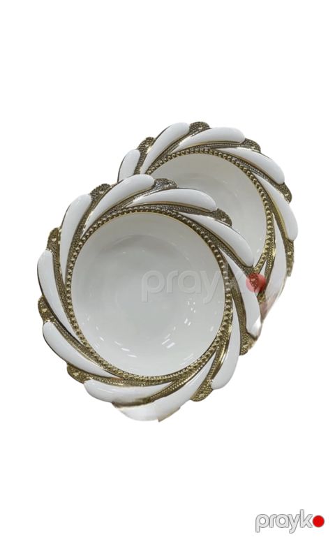 Süfrə üçün boşqab 4045, keramika, ağ, 28 sm — Bakı