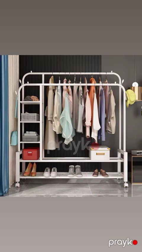 Asılqan paltarlar üçün SS78, 150x33x158 sm, ağ — Bakı
