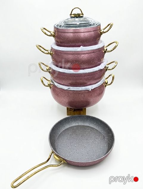 Qab-qacaq dəsti PMT, qranit, bənövşəyi, 9 parça — Bakı