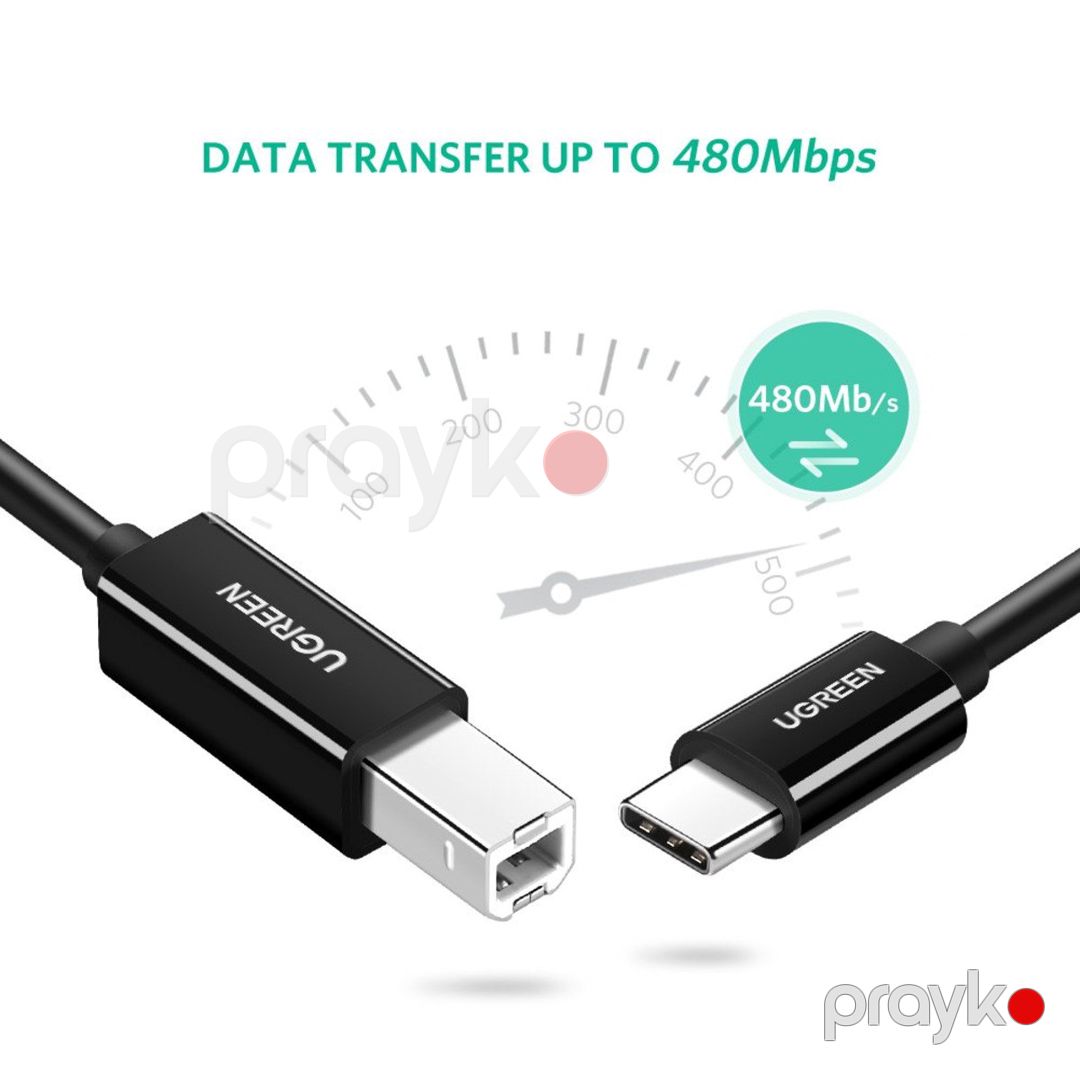 Printer kabeli Ugreen Type-C to Usb-b Black — Periferik cihazlar, Bakı (6)