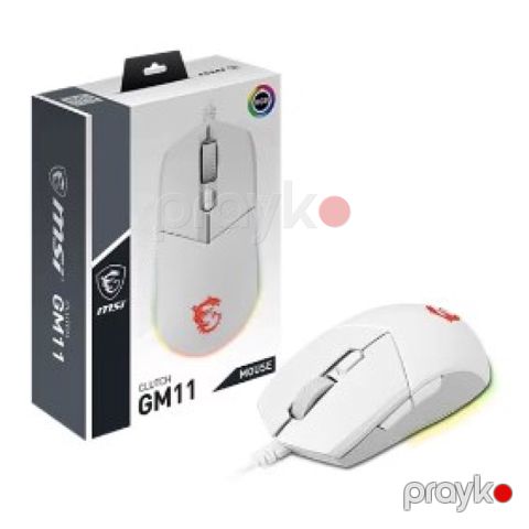 MSI Clutch GM11 White 5000 DPI RGB Gaming Siçanı — Bakı