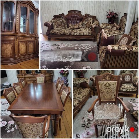 Qonaq otagi desti.qiymet 850 man.acilan masa desti 8 stulla,divan — Qobu