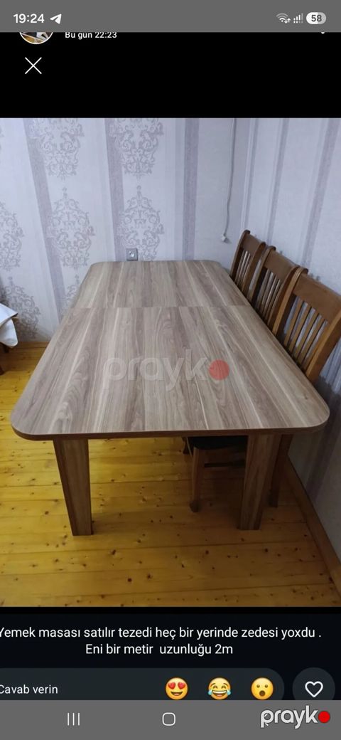 Qonaq masası, İşlənmiş, Açılan, Taxta, Kvadrat masa — Pirəkəşkül