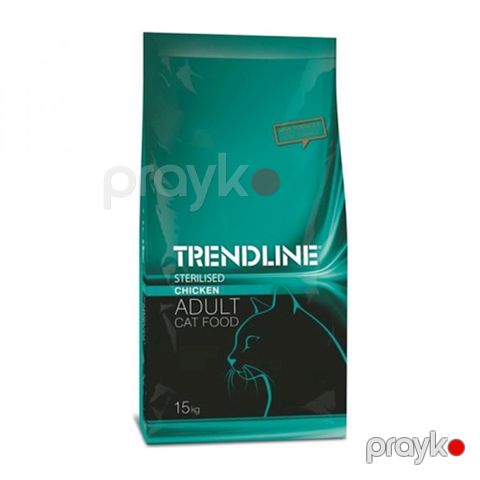 Quru yem Trendline Adult Сat sterilizasiya olunmuş və axtalanmış pişiklər üçün,toyuq dadı ilə,15 kq — Bakı