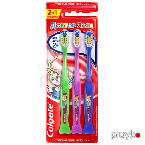 Uşaq diş fırçası Colgate Доктор Заяц 2+1, 2+ yaş — Bakı