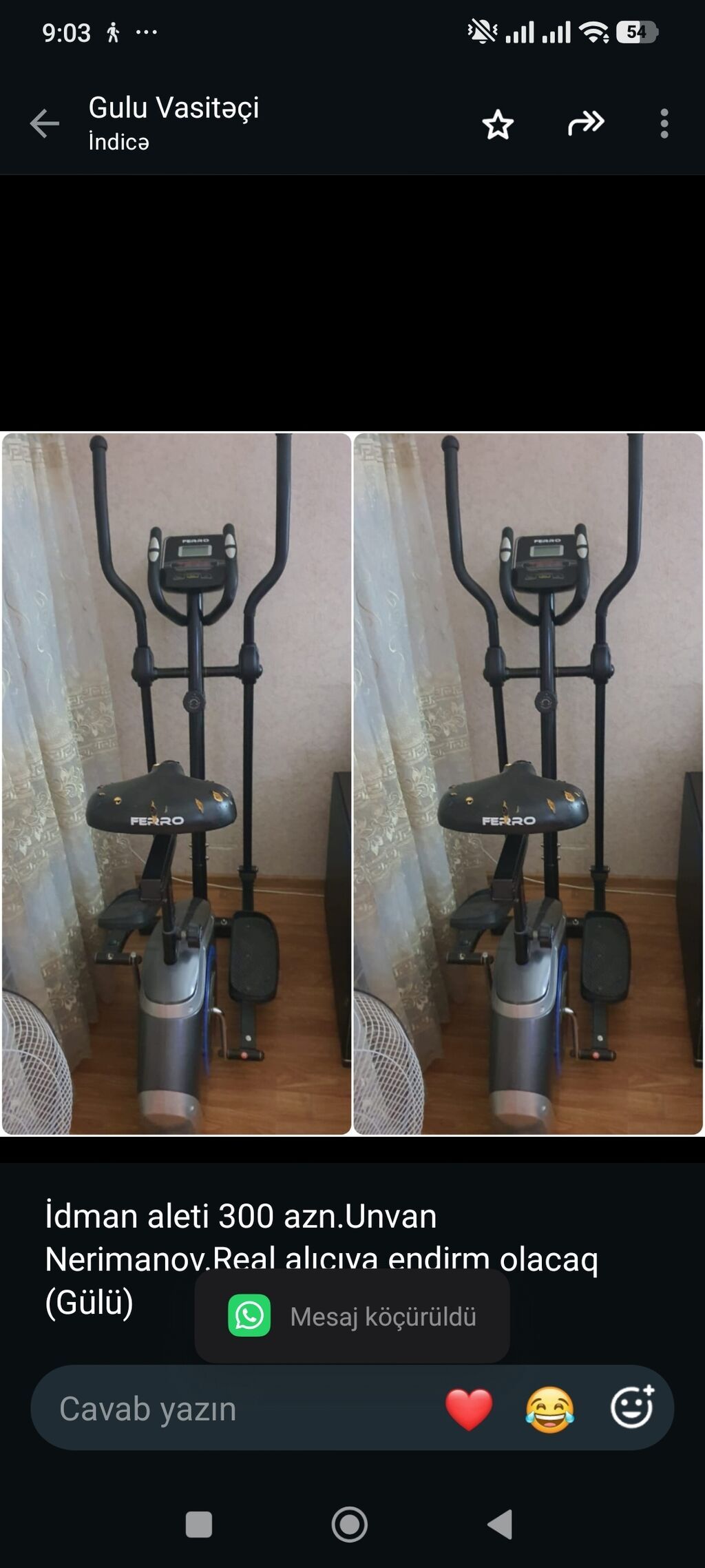 İdman aleti 300 azn.Unvan Nerimanov.Real alıcıya endirm olacaq (Gülü) — Velosiped simulyatorları, Bakı