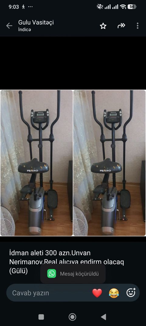 İdman aleti 300 azn.Unvan Nerimanov.Real alıcıya endirm olacaq (Gülü) — Fitness and Exercise Machines