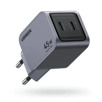 Adapter başlığı Ugreen Nexode Pro 45W Dual Usb-c GaN Fast Charger EU — Mallar, Bakı (2)