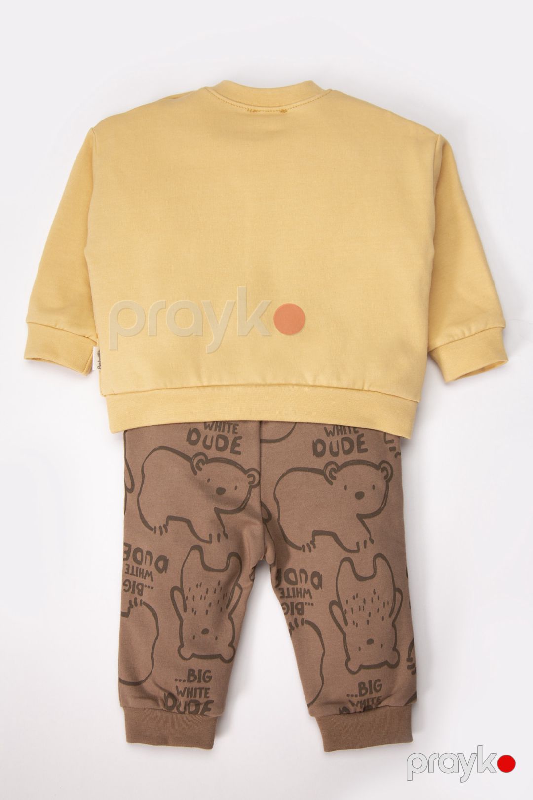 Şalvarlı dəst Bebetto, K5540, Xardal, Pambıq, 3-6 ay — Mallar, Bakı (2)