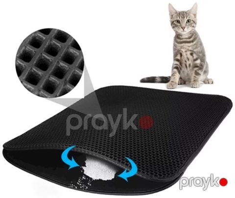 Tualet altı xalça pişiklər üçün Zampa, 50x60 sm, qara — Bakı