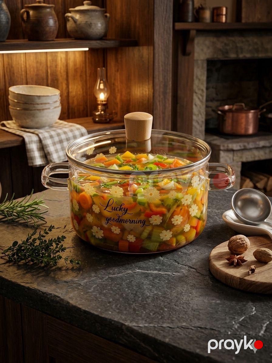 Qazan NP17, borosilikat şüşə, şəffaf, 1.8 l — Mallar, Bakı (2)