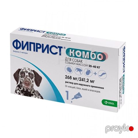 Damcılar Фиприст Комбо İtlər üçün çəkisi 20 - 40 kq bire, gənə, bit və tükyeyən əleyhinə 1 pipet — Bakı