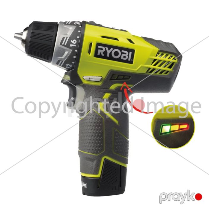 Drel-vintburan akkumulyatorlu Ryobi R12DD-LL13S 5133001802 — Təmir və inşaat, Bakı (4)