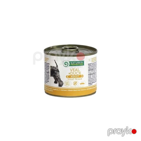 Konserv yem Nature's Protection Adult, dana əti və ördək ilə, 200 q — Bakı