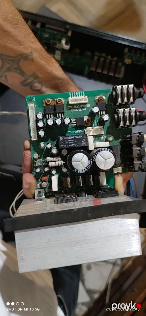 Məhsul: Aktiv subwoofer/amplifikator modul kartı (alüminium — Xırdalan
