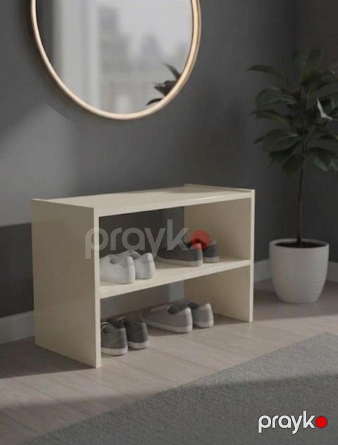 Ayaqqabı üçün tumba MB7, laminat, bej, 80x45x32 sm — Bakı