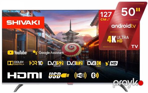 Yeni Televizor Shivaki 50" 4K (3840x2160), Pulsuz çatdırılma — Bakı