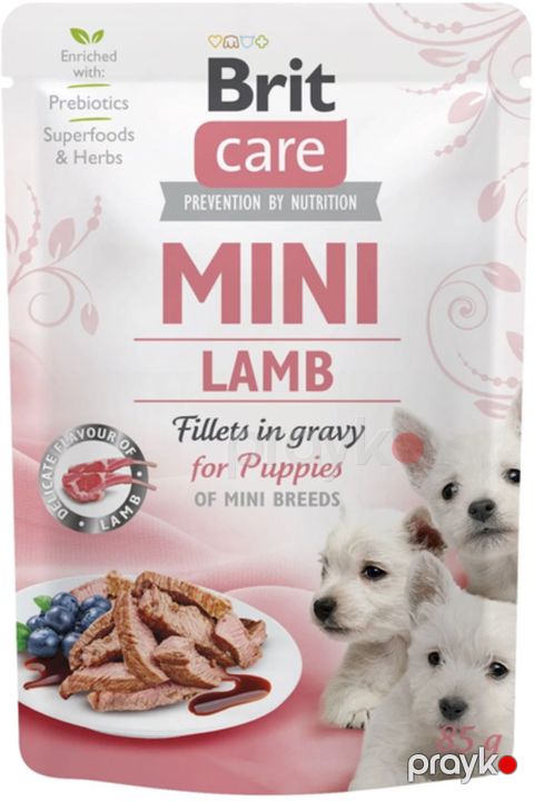 Nəm yem Brit Care Mini xırda cinsli küçüklər üçün, quzu dadı ilə, 85 q — Bakı