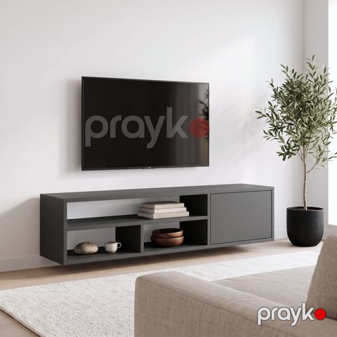TV üçün tumba, Ldsp, Antrasit, 150x40x35 sm — Bakı