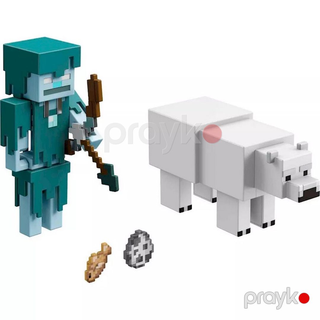 Oyun dəsti Minecraft Craft-a-Block Stray vs Polar Bear Figure Set GTT53, 6+ yaş — Mallar, Bakı (2)