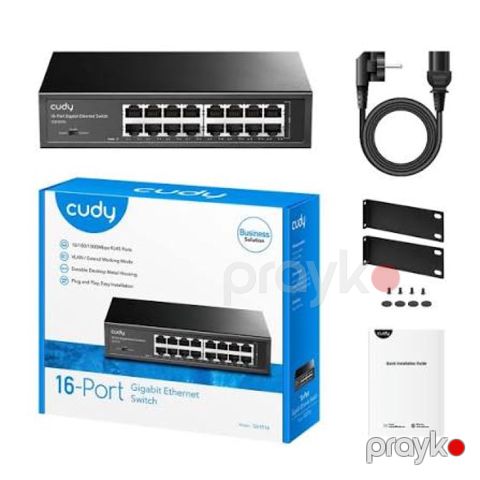Cudy GS1016 16 Port Gigabit 10/100/1000 Mbps Metal Unmanaged Switch — Bakı