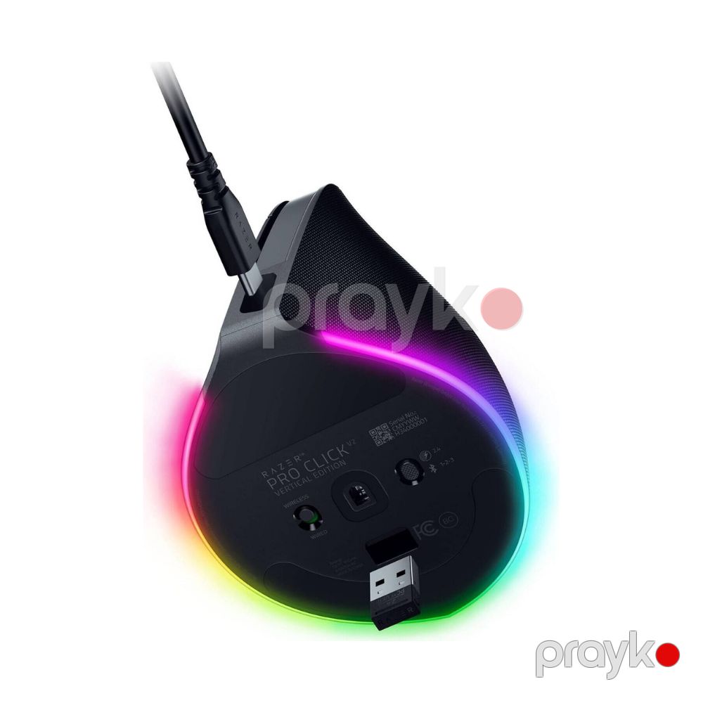 Razer Mouse Pro Click V2, Usb-a/wl/bt, Vertical Ed., black (RZ01-05250100-R3G1) — Klaviaturalar və siçanlar, Bakı (2)