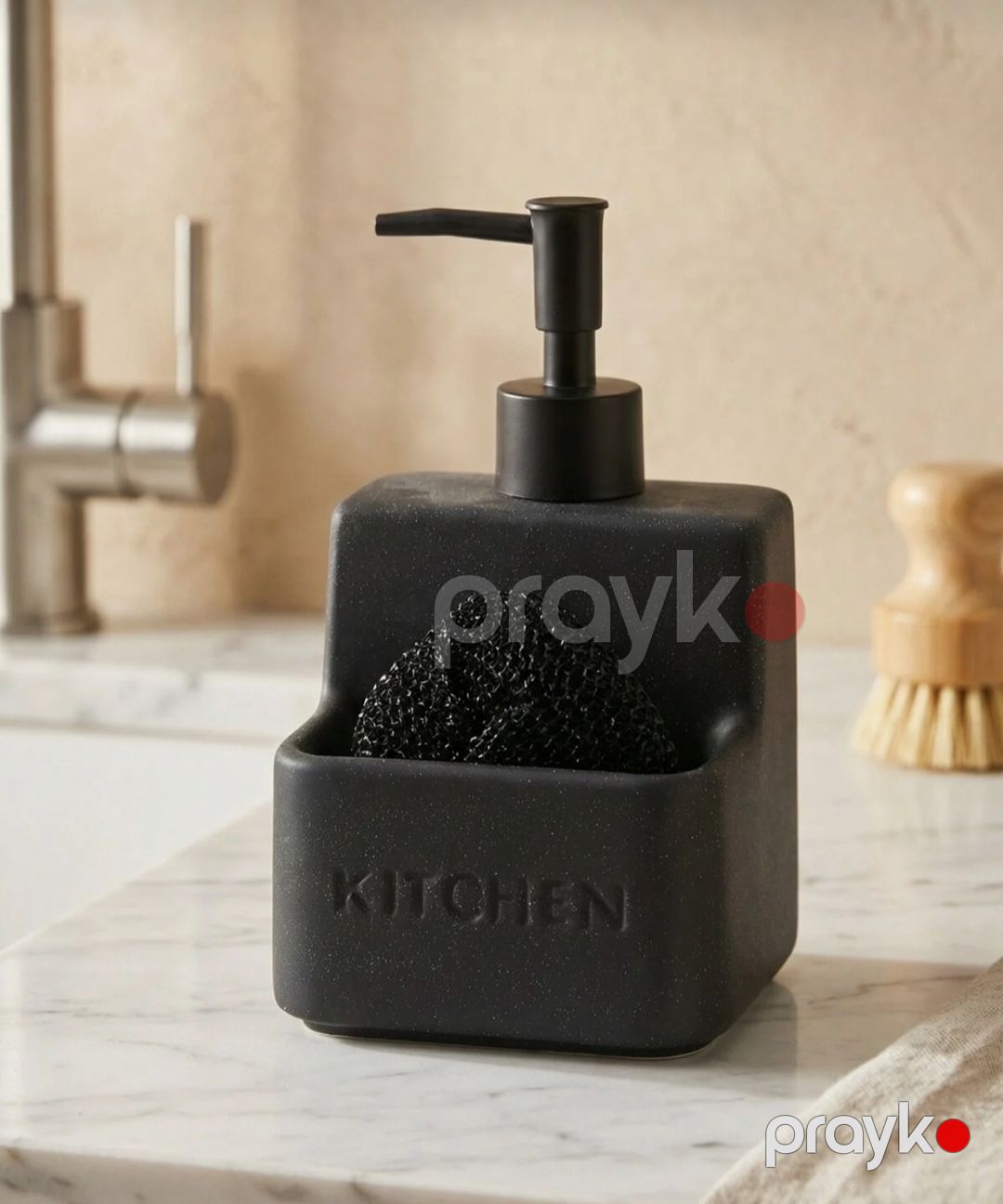 Sabun qabı MH1455, keramika, qara, 480 ml — Mallar, Bakı (2)