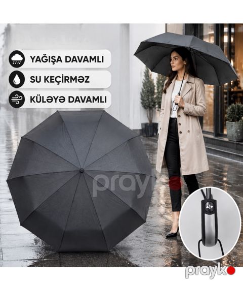 Çətir 2762310, qara, poliester, avtomatik — Bakı