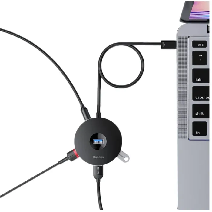 Baseus Round Box CAHUB-U01 4-Port USB 3.0 HUB — Elektronika, Bakı (2)