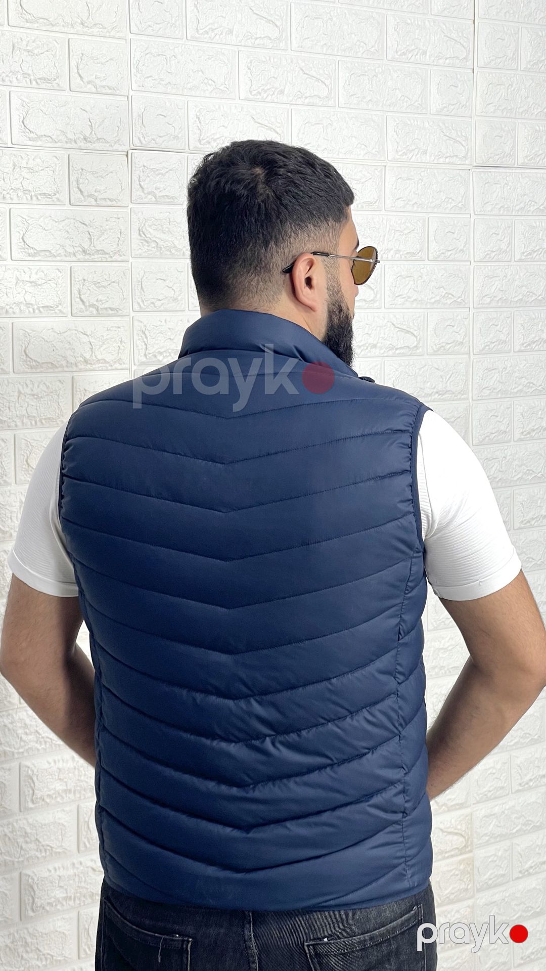 Kişilər üçün qalın jilet 1413-17700, göy, polyester, ölçü XXL — Mallar, Bakı (3)