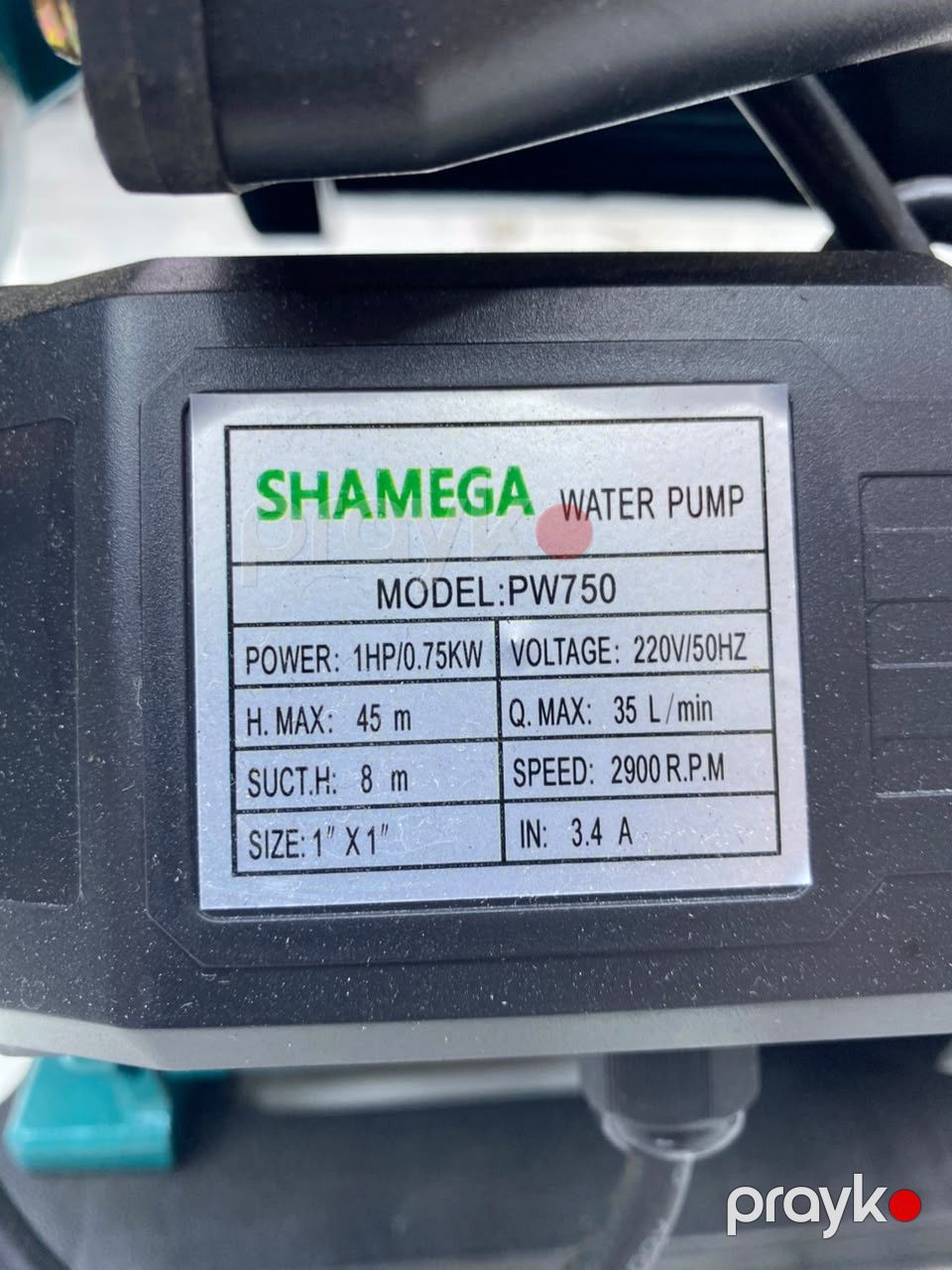 Su nasosu Shamega, 750 Vt, 40 m, 35 litr/dəq — Mallar, Bakı (3)