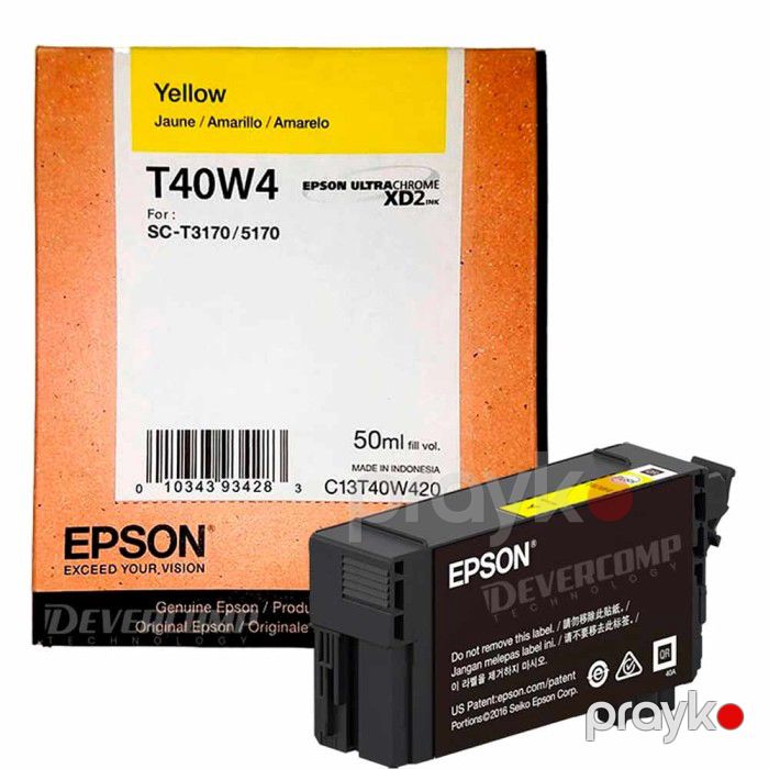 Epson UltraChrome XD2 T40D440 Yellow C13T40D440 Original Mürəkkəb Kartrici 50 ml — Elektronika, Bakı (3)