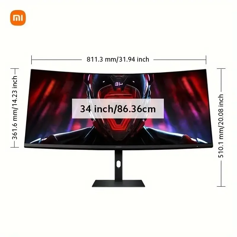 Monitor Xiaomi Curved Gaming Monitor G34WQi ELA5454EU — Mallar, Bakı (5)