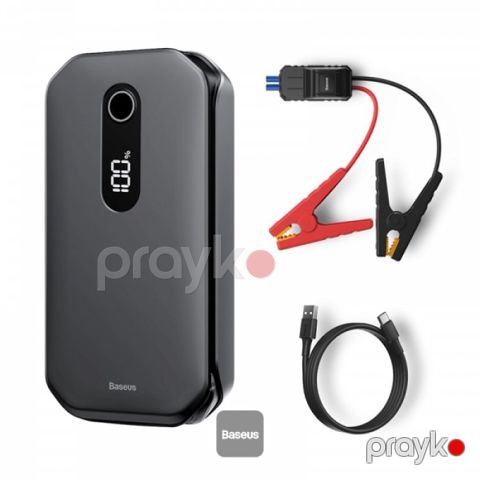 Baseus Super Energy Car Jump Starter 12000mAh 12V 1000A / 600A Portativ Avtomobil Starter Power Bank Black CRJS03-01 — Bakı