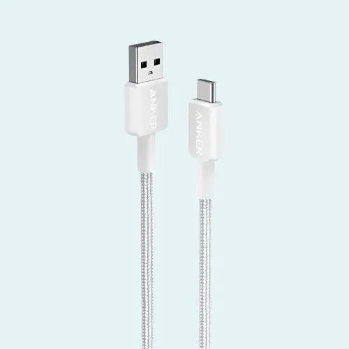 Kabel Anker 322 Usb-a to Usb-c 3ft braided White (A81H5H21) — Mallar, Bakı (2)