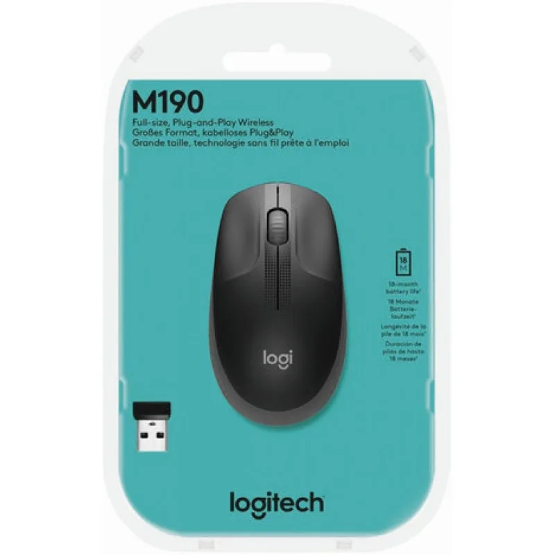 Logitech M190 Full-size wireless mouse — Mallar, Bakı (5)