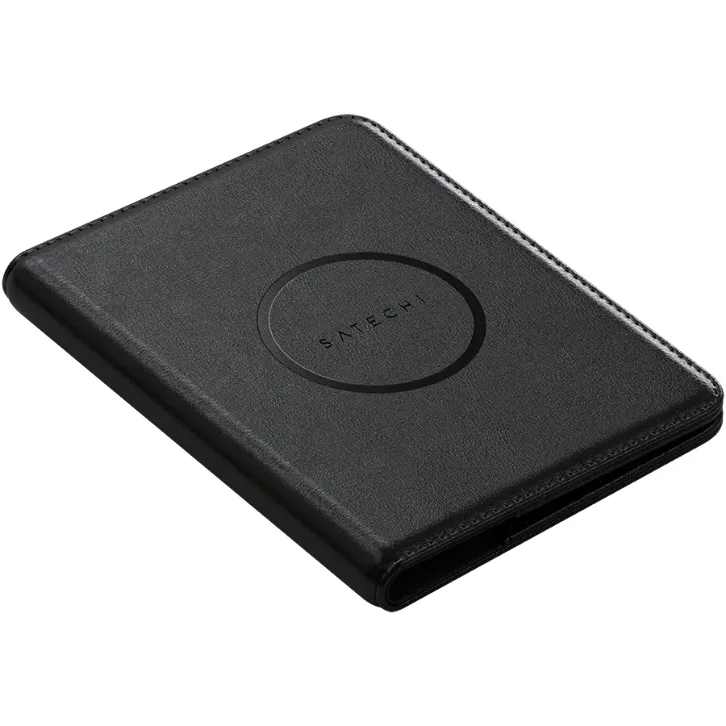 Pasport üçün trekkerli örtük Satechi Vegan-Leather Passport cover with Find My Black — Mallar, Bakı (2)