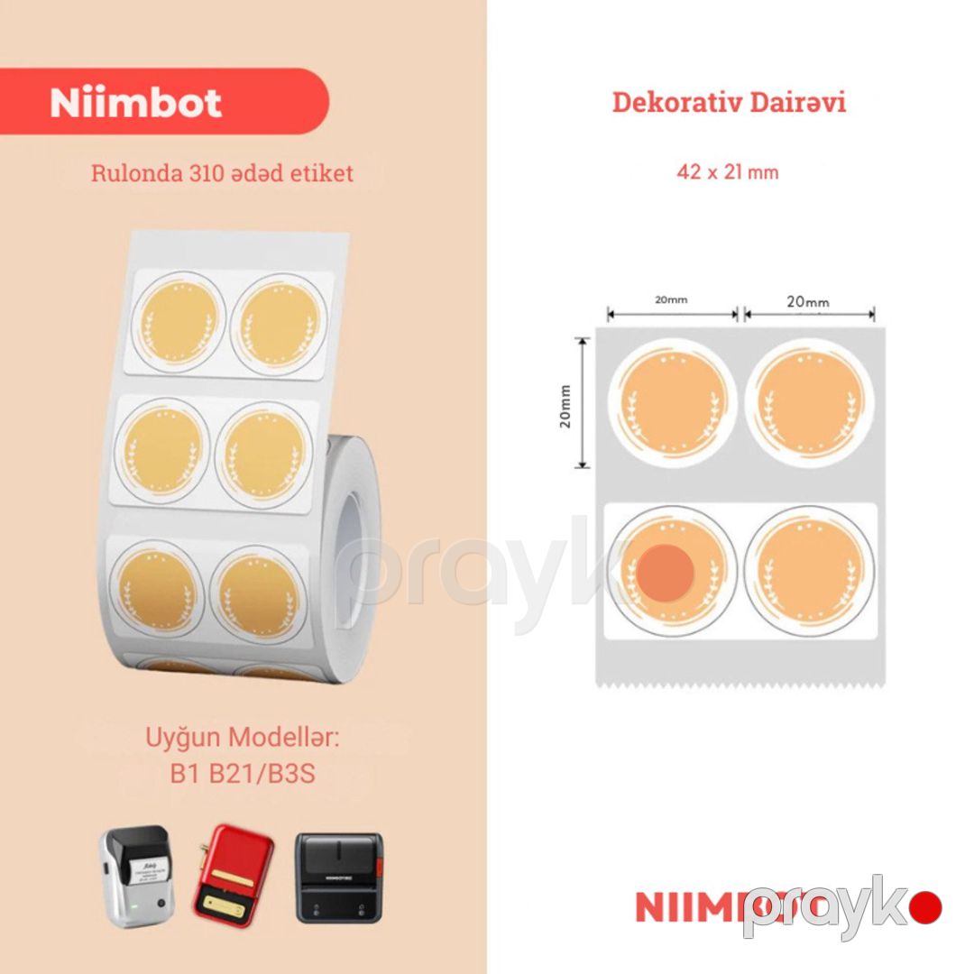 Niimbot printer dairəvi etiket kağızları — Biznes və avadanlıq, Bakı (2)