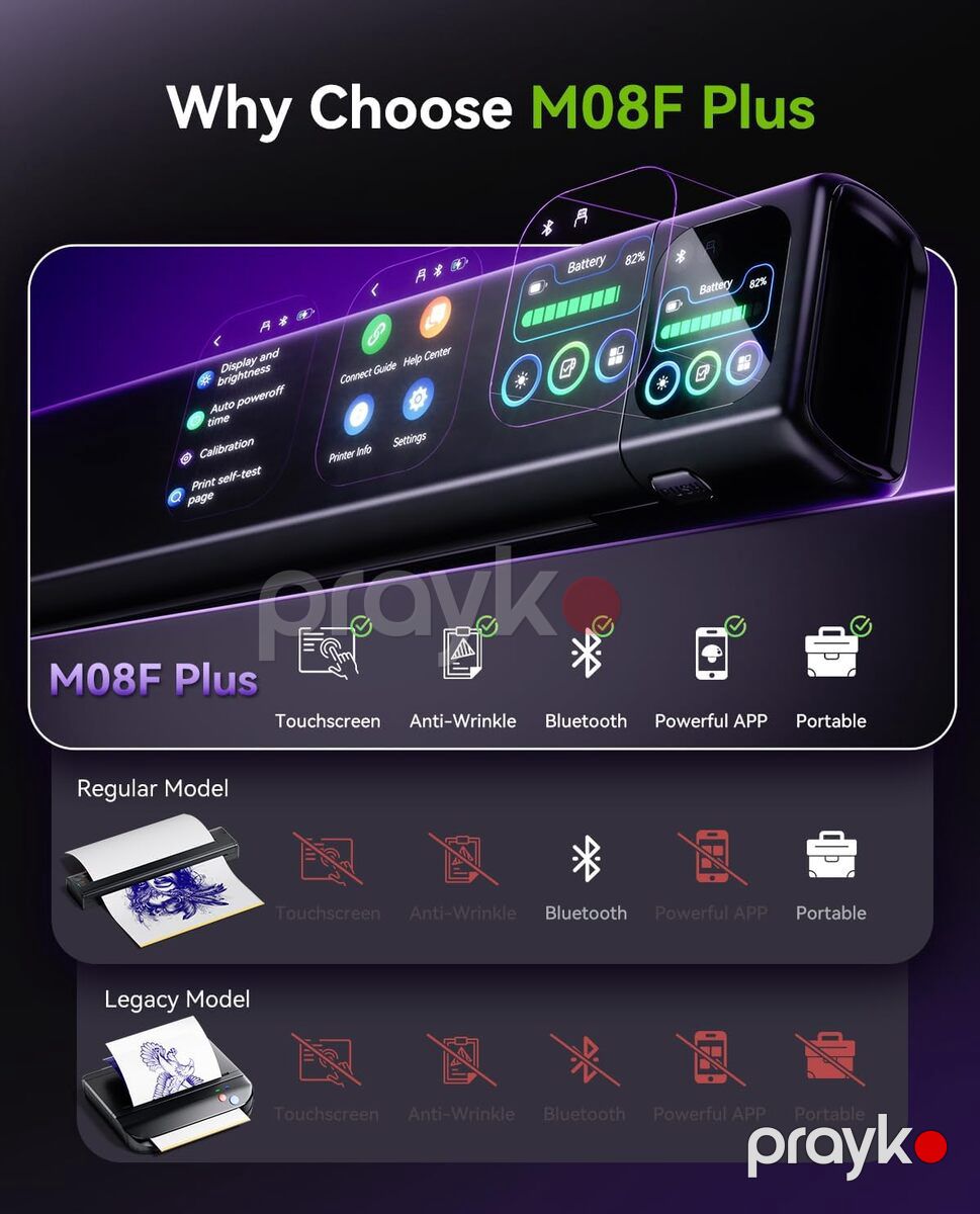 Phomemo M08F Plus Touchscreen Tattoo Stencil Printer — Ofis texnikası və istehlak malları, Bakı (3)